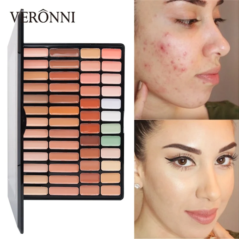 

50 Colors Concealer Palette Cream Matte Pigment Professional Base Palette Camouflage Sweet Style Cosmetic Facial Contour Palette