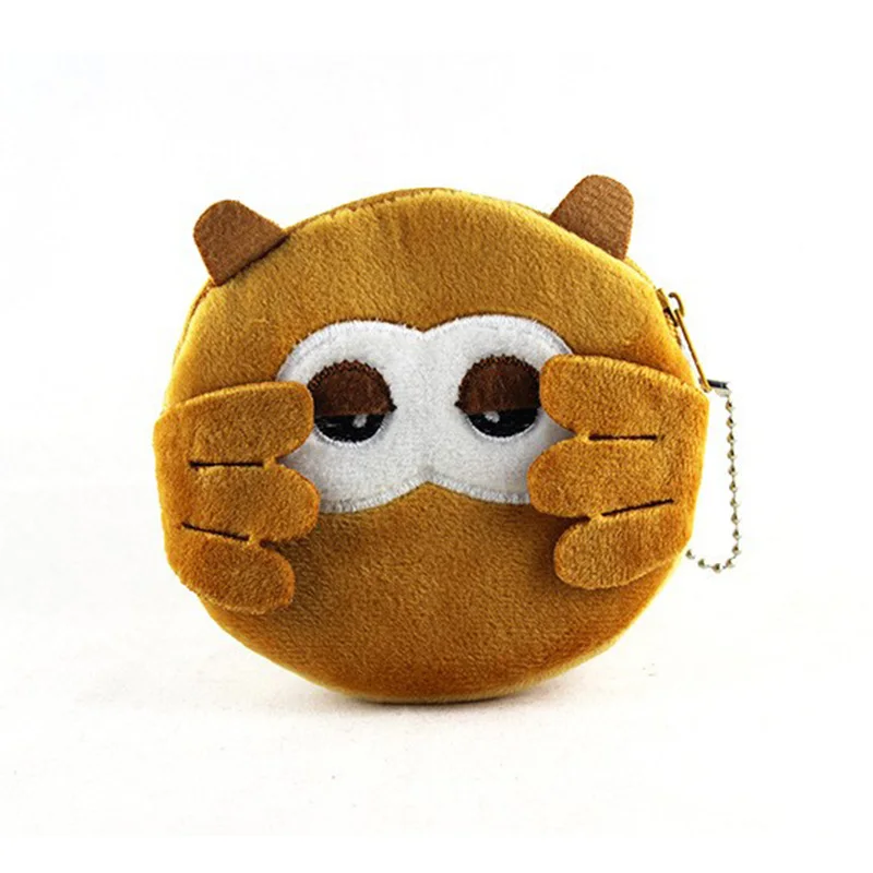 Лидер продаж Kawaii Мультяшные жуки/Сова/пчелы Детский плюшевый Кошелек для монет
