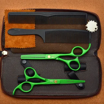 4Pcs/Set 5.5'' Brand Jason Green Japan 440C Professional Human Hair Scissors Hairdressing Comb + Cutting + Thinning Shears J1023
4Pcs/Set 5.5'' Brand Jason Green Japan 440C Professional Human Hair Scissors Hairdressing Comb + Cutting + Thinning Shears J1023