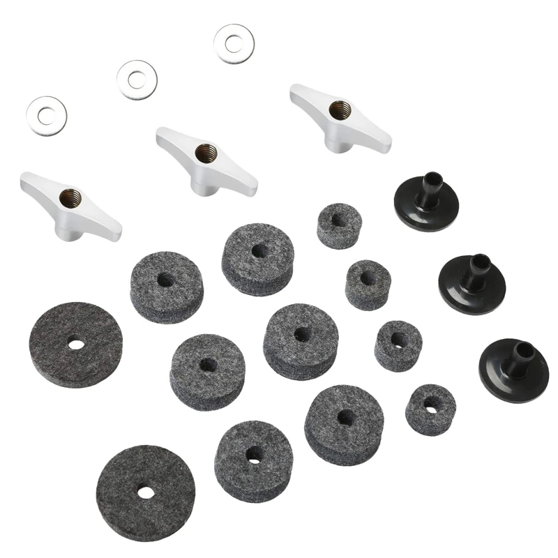 

21Pcs Cymbal Replacement Accessories Cymbal Stand Sleeves Cymbal Felts With Cymbal Washer & Base Wing Nuts Replacement For Dru