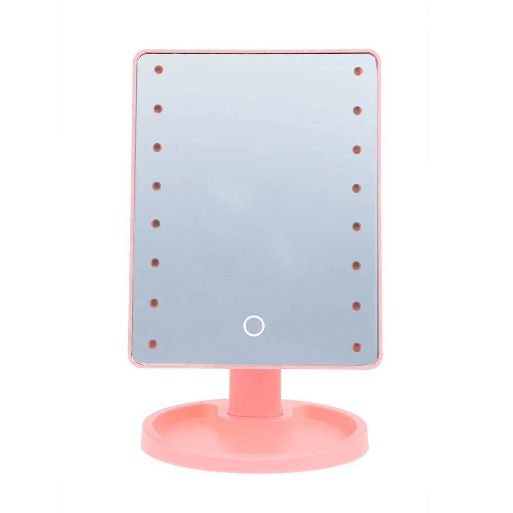 

LED Touch Screen Makeup Mirror Professional Vanity Mirror With 16 LED Lights Health Beauty Adjustable Countertop 22 Led Rotating