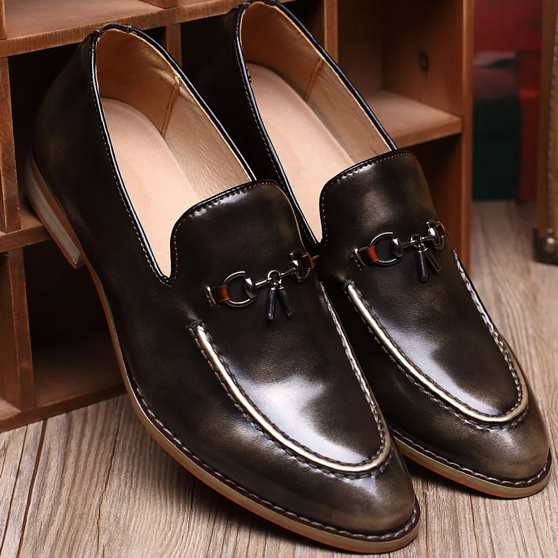 Hommes En Bout Les Pour De Nice Chaussures Qualité Pointu Britannique wine Haute Appartements Bronze Robe Mode Oxford Red silver D'affaires Officiel Cuir wy0vm8OPNn