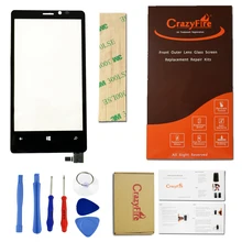 Black Color LCD Outer Glass Touch Screen Display Front Glass Replacement For Nokia Lumia 920 With Flex Cable Adhesive Tools Kits