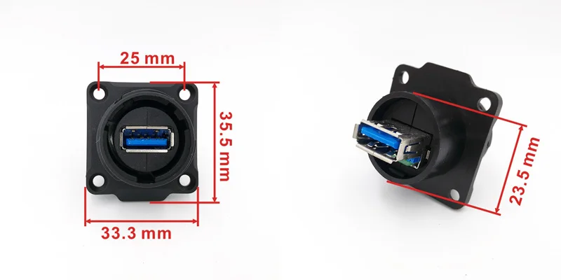 M24 USB водонепроницаемый разъем для передачи данных розетка панель крепление IP67 Водонепроницаемый H24