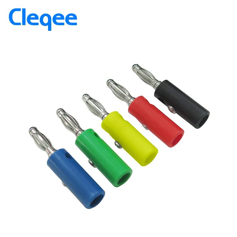 Cleqee P3003 10 шт. 4 мм банановый штекер Адаптер для аудио динамика 5 цветов|Детали
