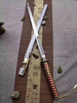 

Handmade Forged Chinese 60HRC Sword Saber Manganese steel Blade solid wood paint