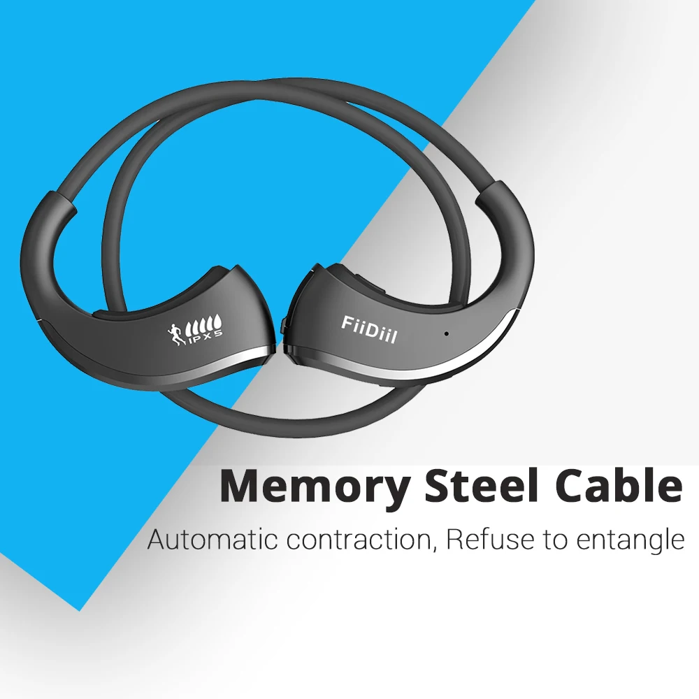 Bluetooth наушники FiiDiil IPX5 водонепроницаемые спортивные Беспроводные с крючком