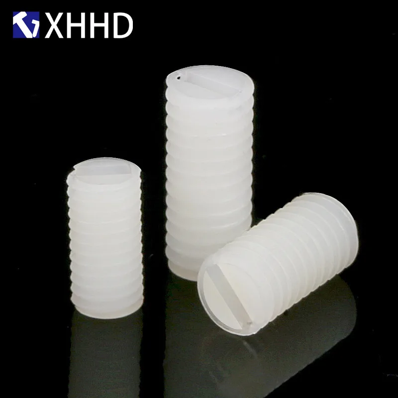 

M6 M8 White Metric Screw Plastic Metric Headless Screw Nylon Fixing Screw