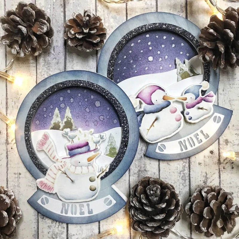 

GJCrafts Snowglobe Scene Dies Cutting Dies 2019 for Scrapbooking Die Cuts Card Making Craft Embossing Frame Metal Dies