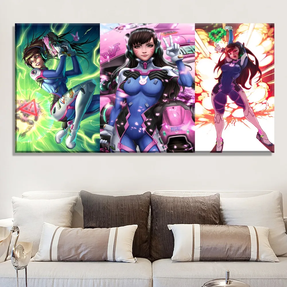 

1 Piece Large Game Poster Modern Canvas Print Type D.Va Overwatch Picture For Living Room Or Girl Room Wall Decorative Artwork