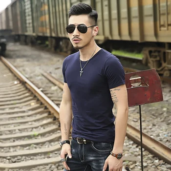 

Oversized White T Shirt Men Cotton Fitness Clothing Streetwear Black Plain T Shirt Homme Camiseta Masculina Branca Short Casual