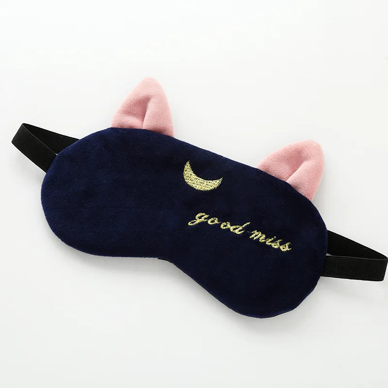 Вечерние Маски Luna Cat, новинка, розовая маска для глаз "Good Miss", Лунная маска для глаз для девочек, подарок для путешествий, расслабляющая повязка на глаза для сна, затеняющая повязка на глаза - Цвет: 2