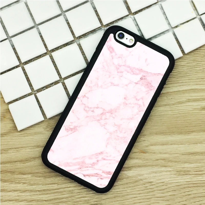

Soft TPU Phone Cases For iPhone 6 6S 7 Plus 5 5S 5C SE 4 4S ipod touch 4 5 6 Cover Shell Pink Marble Printed