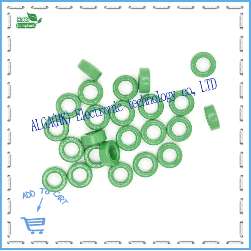

PC40 toroidal inductor ferrite core 10X6X4mm common green color.