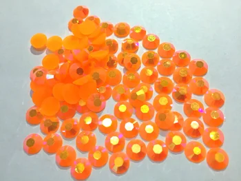 

Jelly Orange AB Color 2mm,3mm,4mm,5mm,6mm Facets FlatBack Resin Rhinestone Nail Art Gements Decoration Stones/Beads