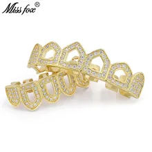 Missfox Grillz хип хоп макро паве Hq Cz ледяной гриль с дополнительными