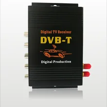 DVB-T автомобильный 160-250 км/ч HD MPEG-4 Два чипа тюнер две антенны DVB T автомобильное цифровое тв тюнер приемник набор верхней коробки