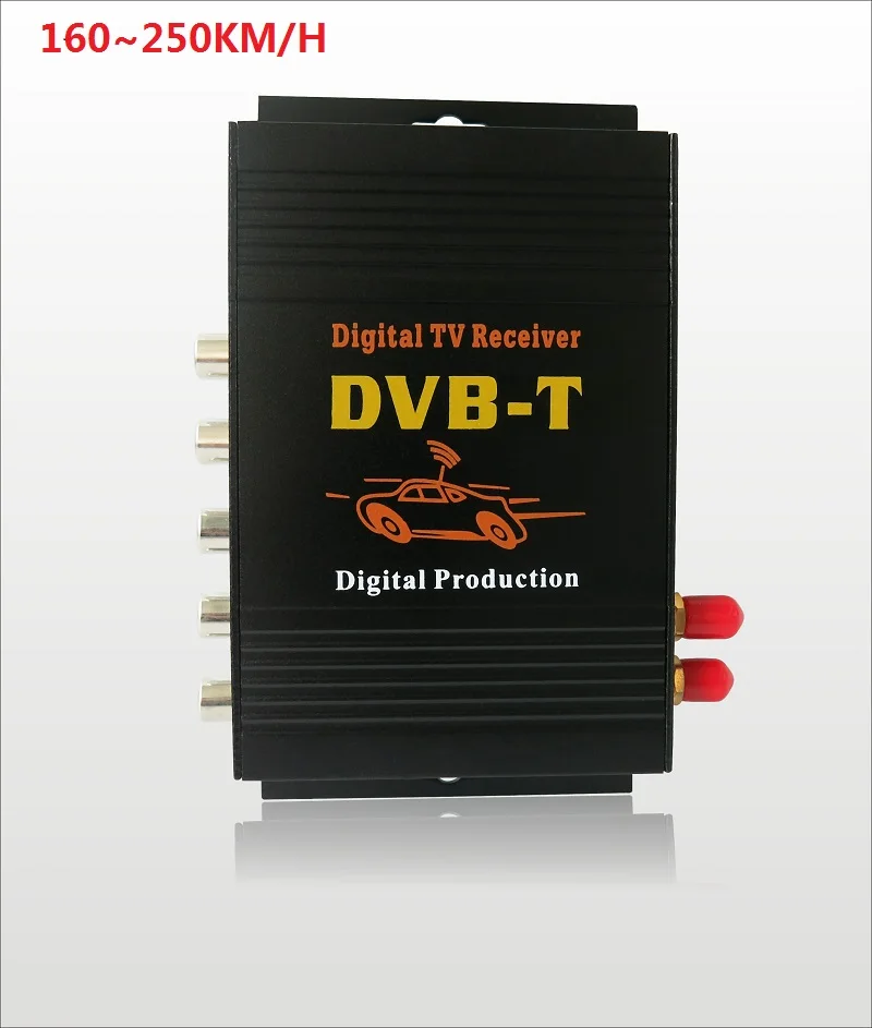 

DVB-T Car 160-250km/h HD MPEG-4 Two Chip Tuner Two Antenna DVB T Car Digital TV Tuner Receiver SET TOP BOX