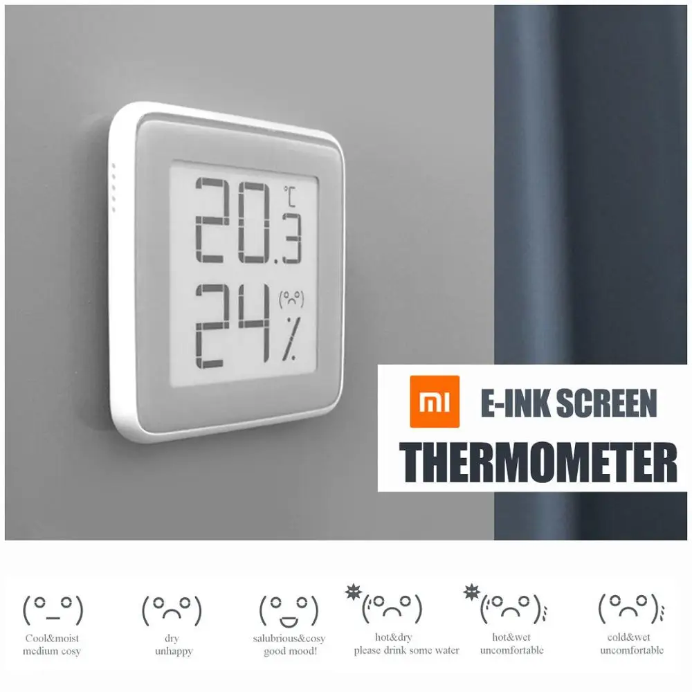  Xiaomi MiaoMiaoCe E-Link Thermometer Temperature Humidity Sensor INK Screen Digital Moisture Meter  - 32960470998