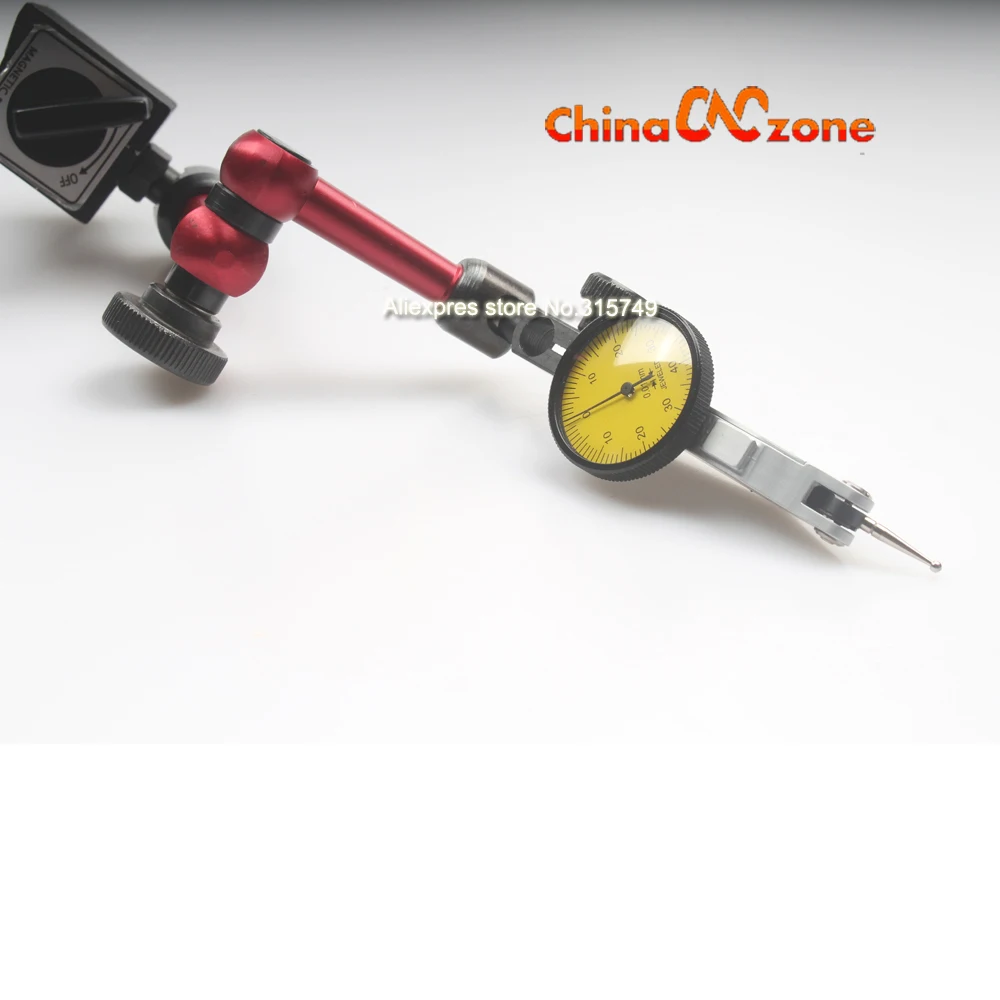 

Lever dial indicator 0-0.8mm/0.01mm shockproof with mini magnetic stand 2 in 1 lever dial test indicator measuring tool