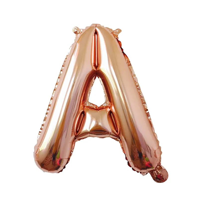 

Wholesale 16 Inch Rose Gold Letter Balloons Aluminium Foil Ballon Wedding Birthday Party Decorations Kid Air Globos Anniversary