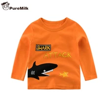 PureMilk оранжевая детская одежда Ранняя с рисунком акулы для