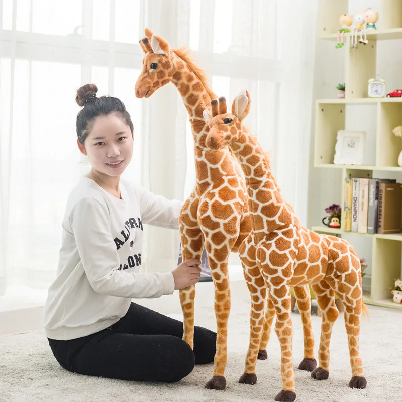 

1Pc 60cm Real Life Giraffe Plush Toys Cute Stuffed Animal Dolls Soft Simulation Giraffe Doll High Quality Birthday Gift Kids Toy