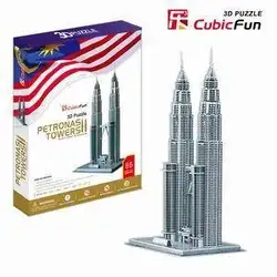 Кэндис го! 3d-головоломка игрушка CubicFun бумажная архитектура модель головоломки игра малайзия Petronas towers-издания 1 шт