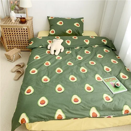 Multi color bedding Queen Twin size Duvet Cover 100%Cotton Bedding Set for Kids Youth Ultra soft bedsheets linen fitted sheet - Цвет: bedding set 9