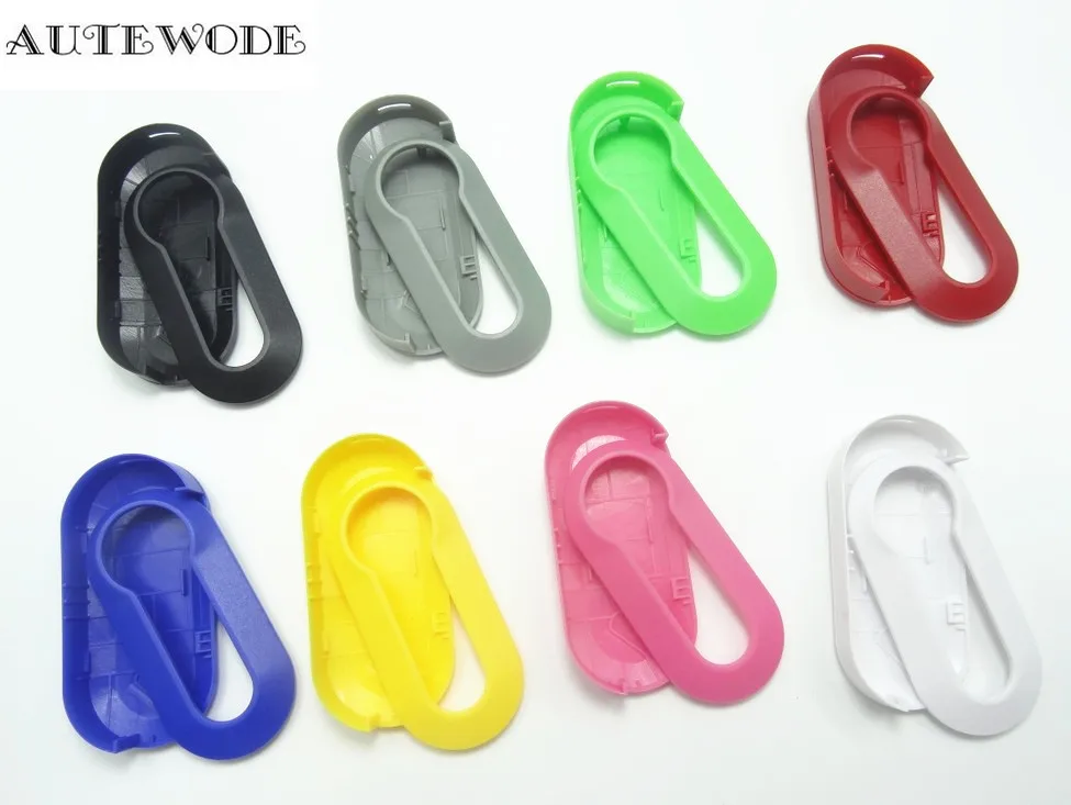 

AUTEWODE Remote Key Case Shell Cover fits For FIAT 500 Panda Punto Bravo Car Alarm Keyless car accessories 1pc colorful