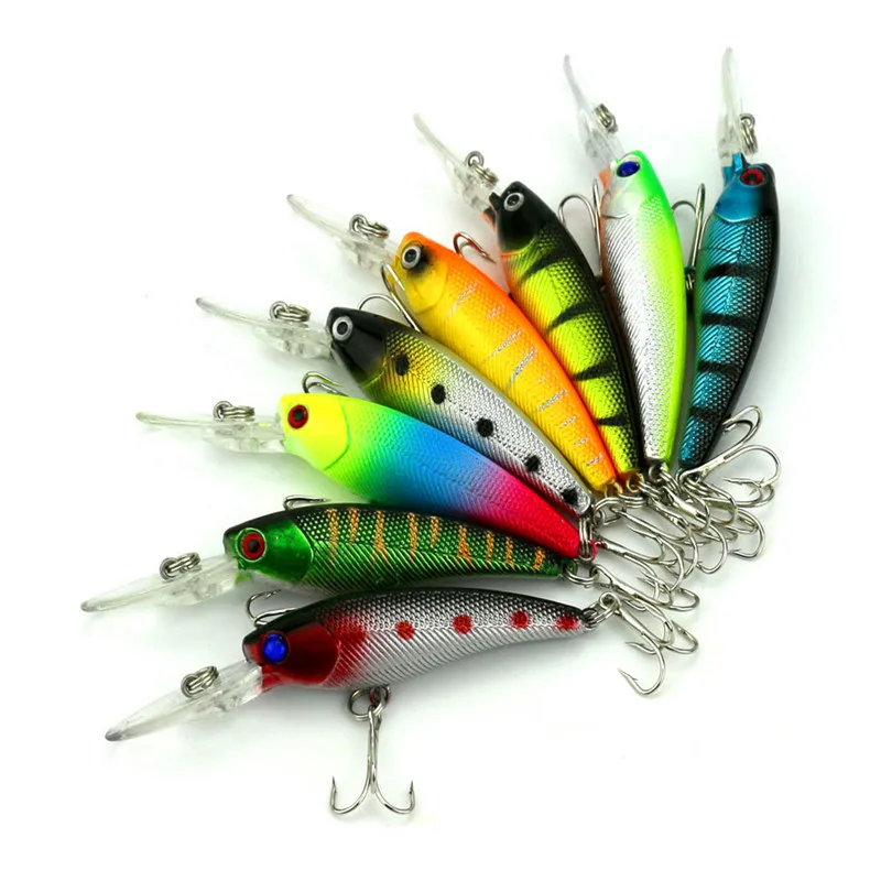  New fishing lure Artificial Bait 8.3g 3D eyes 8 colors good Quality minnow hard Bait 6# hook Swimmi