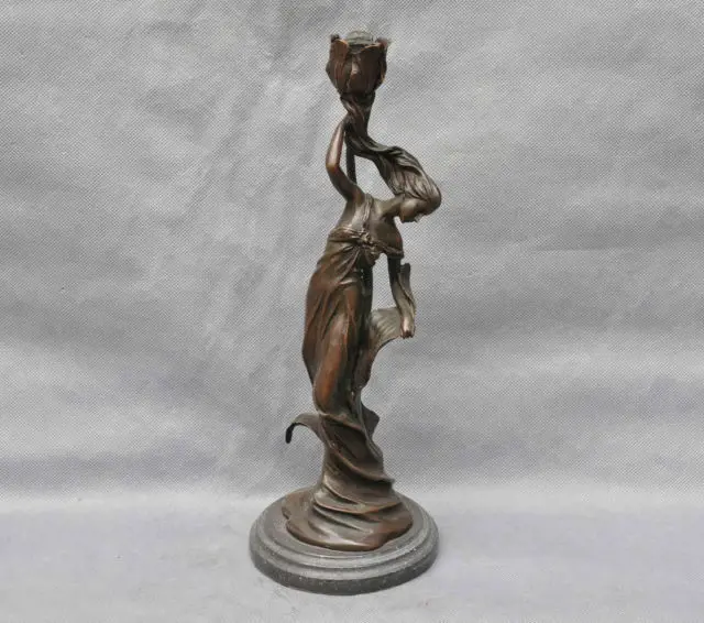 

Bronze Women Lady Rose Girl Sexy A Gesture Art Sculpture Statue cigarette lighter cooking tools Decoration 100% Brass Bronze