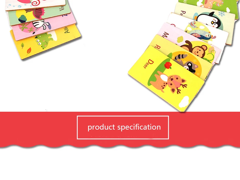 Mubei New Wooden Toys Cognitive Card Animals,English Words and letters Wooden Card for Child Educational Montessori Wood Toys