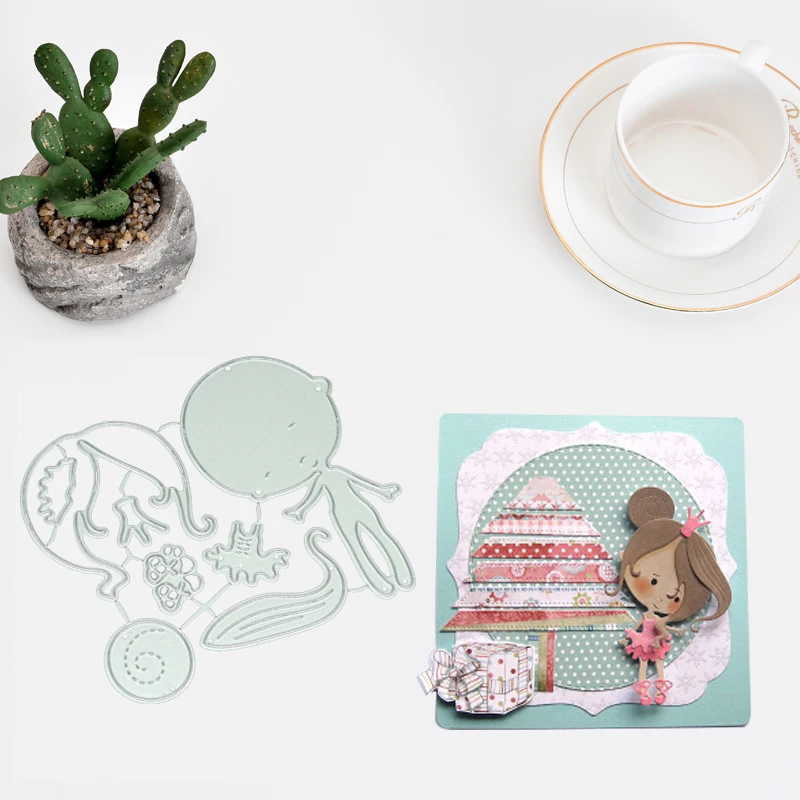 

Girl Steel Metal Cutting Dies Stencils For DIY Scrapbooking Album Paper Card Decorative Craft Embossing Die Cuts New 2018