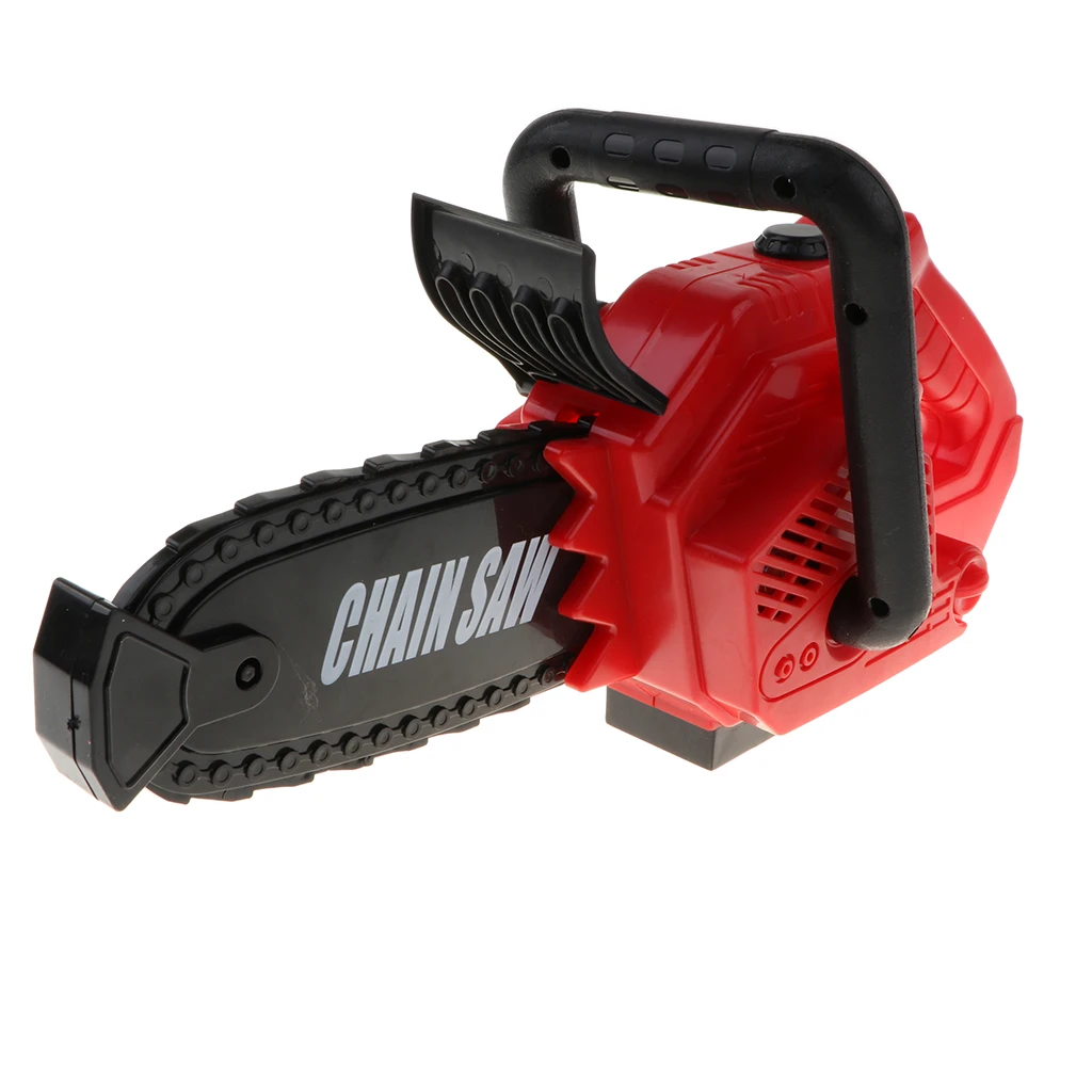 Kids Children's Power Construction Tool Electric Chainsaw Toy Set with Real Motor Sound