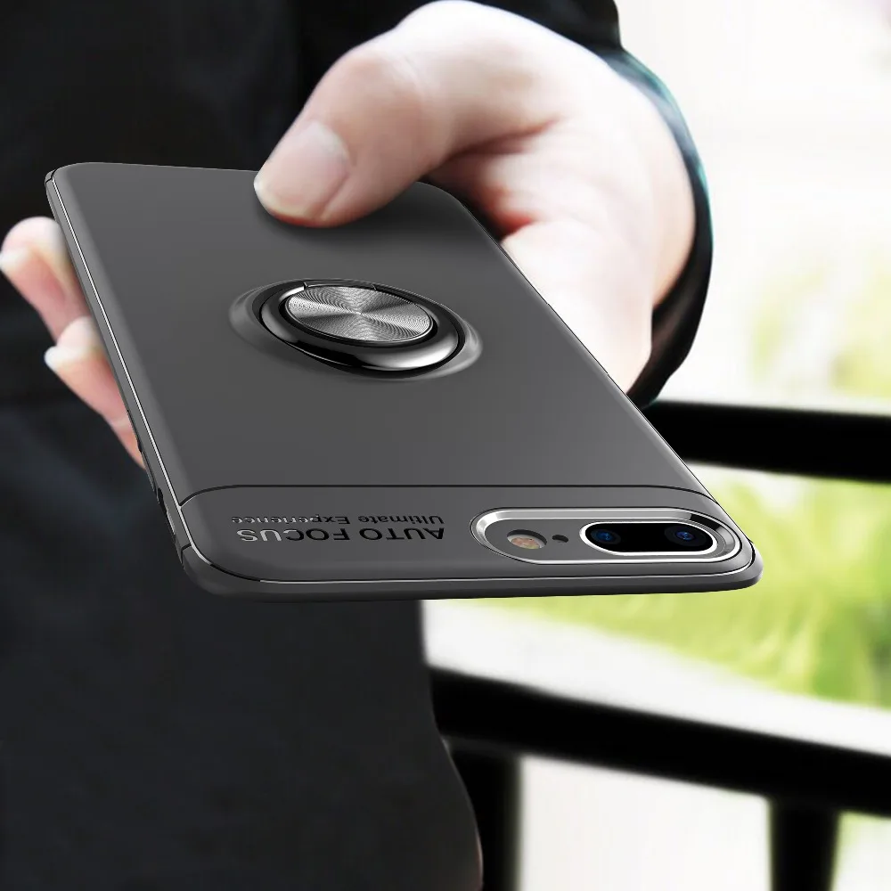 Invisible Ring Bracket Case For iphone x 8 Plus 7 +Stand