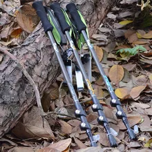 1 шт., сверхлегкие треккинговые палки, складные палки для скандинавских прогулок, палки из углеродного волокна для треккинга, трости с поглощающими эва захватами