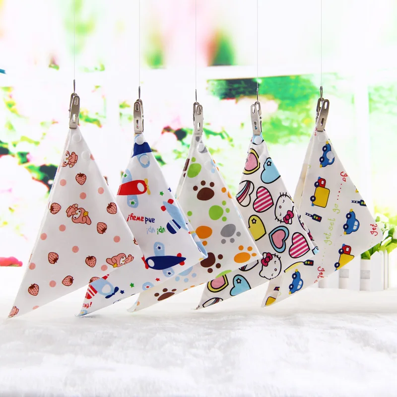 

Baby bibs High quality triangle double layers cotton baberos Cartoon Character Animal Print baby bandana bibs dribble bibs