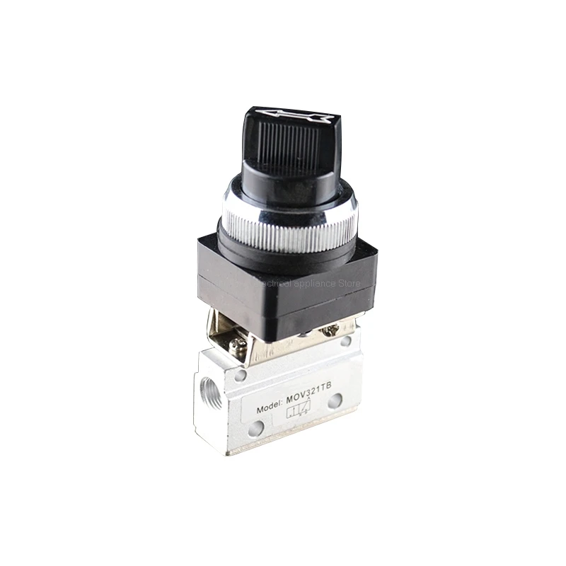 

Selector Push Button Switch 1/8 PT Standard Type 2 Position 3 Way Pneumatic Mechanical Valve MOV321TB