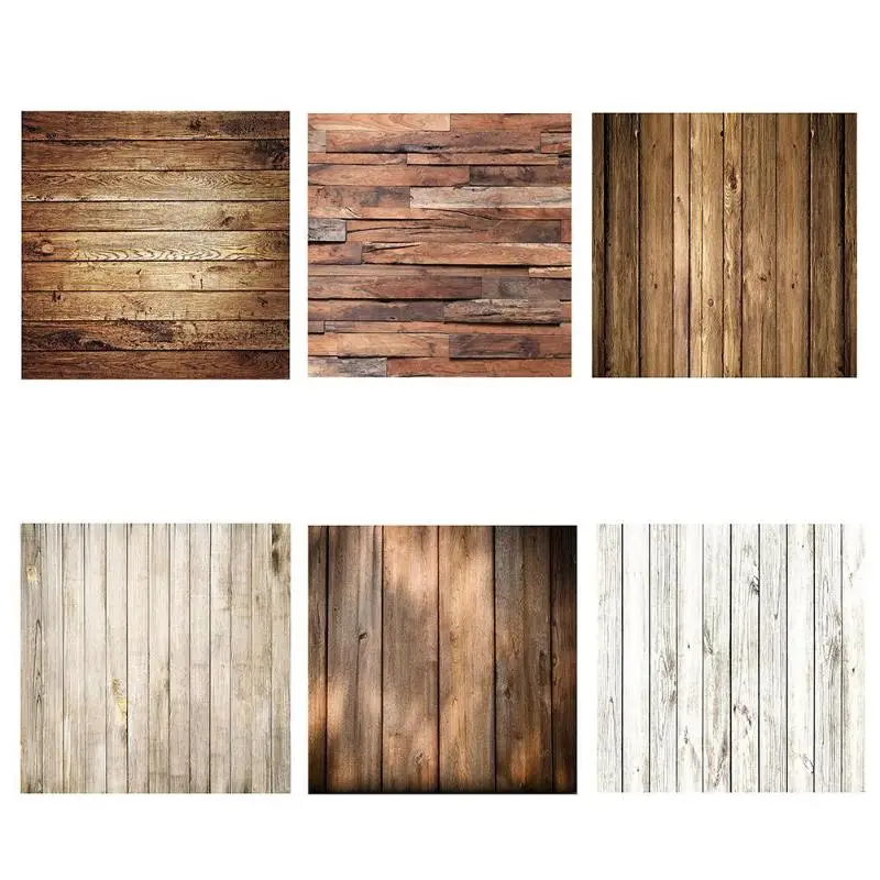 

Photography Background Retro Wood Board Texture Backdrop Cloth Studio Video Photo Backgrounds Props 60x60cm