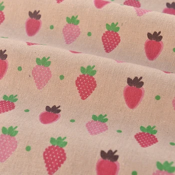 

Strawberry cotton linen cloth tablecloth sand hair towel cover bento bag pillowcase handmade diy fabric