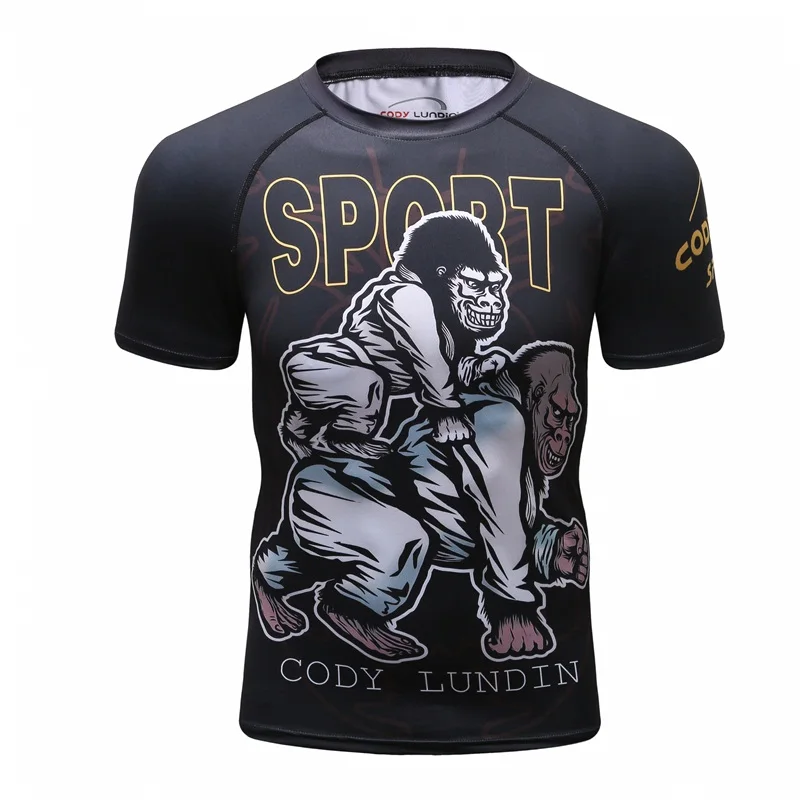 3D Футболка с принтом Мужская футболка с короткими рукавами Camiseta Masculina MMA забавная футболка s компрессионная быстросохнущая Модные топы CODY LUNDIN Новинка - Цвет: 6