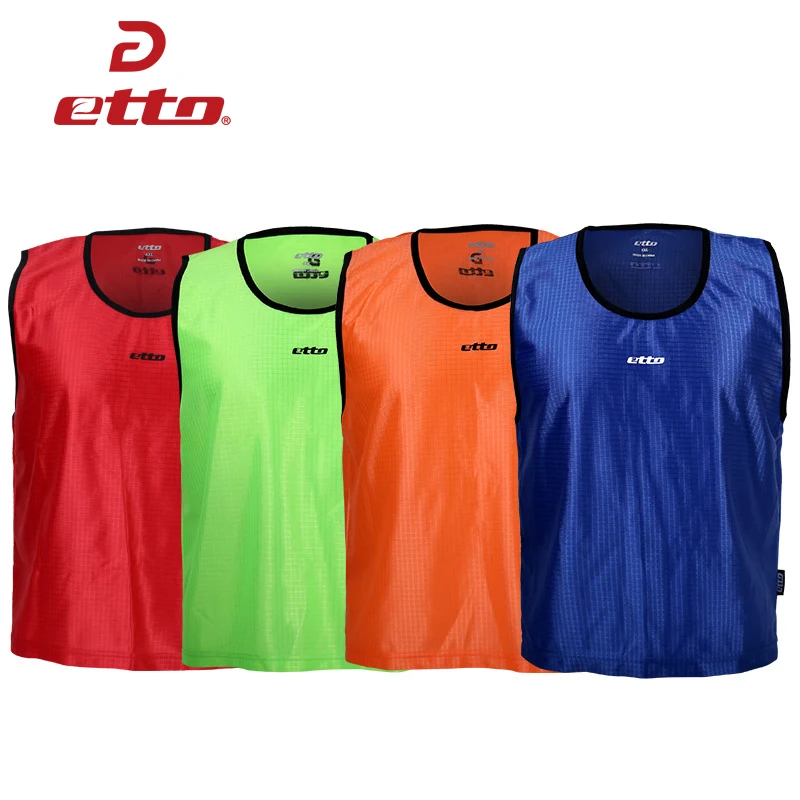 Etto Professional Men Sleeveless Soccer Jersey Football Team Competition Vest Breathable Quick