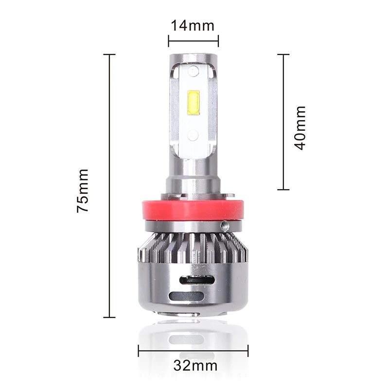Автомобильный светодиодный фары для 16000LM H11 лампа H1 H4 H7 светодиодный Canbus без ошибок 80 Вт 6500 к 9005 9006 9012 автоматическое Противотуманные фары 12 V