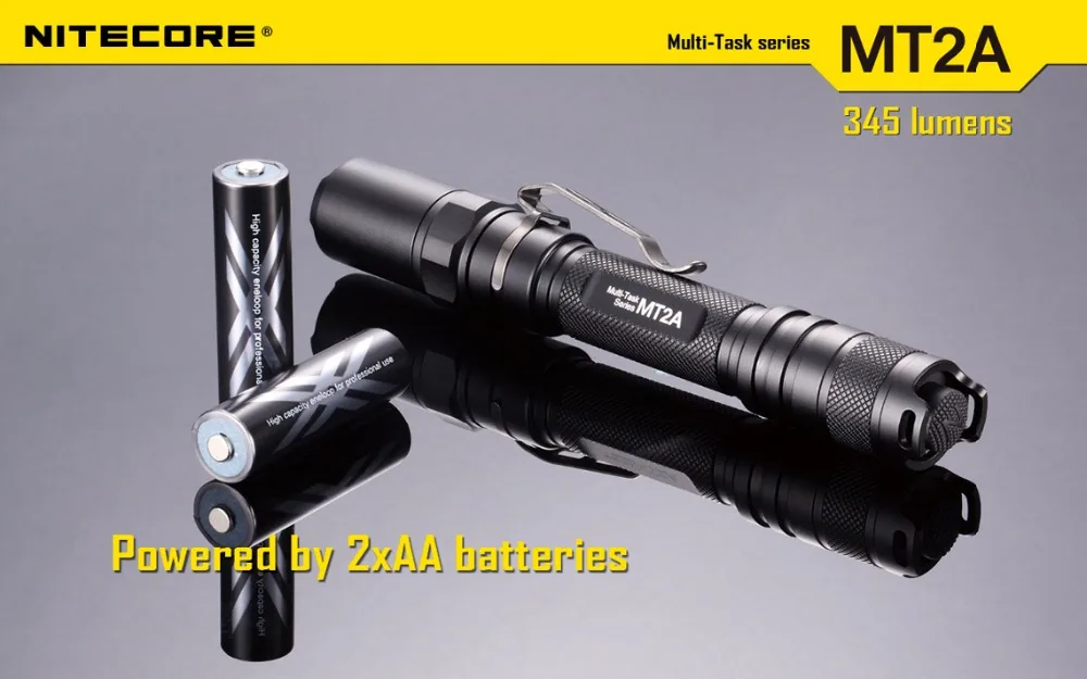 Тактический Фонарь NITECORE MT2A CREE XP-G2 R5 светодиодный, макс. 345 люменов, дальность луча 152 м, многоцелевой фонарь для повседневного использования