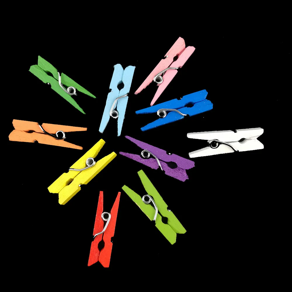 50pcs Colored Stars Mini Wooden Clothespin Craft Clips DIY Clothes Paper  Peg Decorative Craft Photo Frame Clips Wedding Party - AliExpress