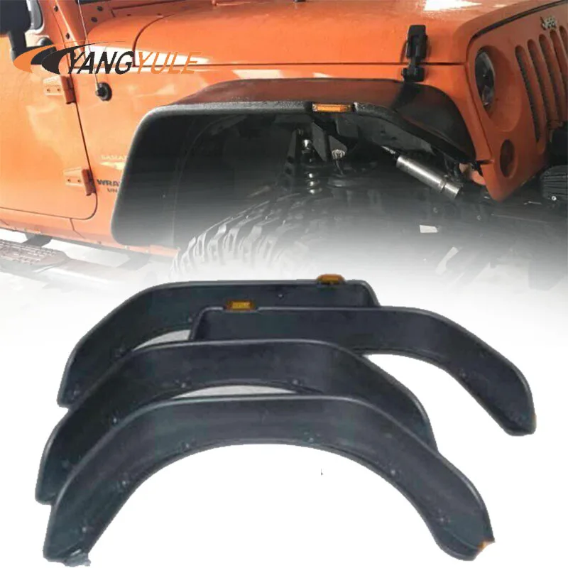 

Black ABS fender flare with leds for jeep wrangler jk 07-16 auto products