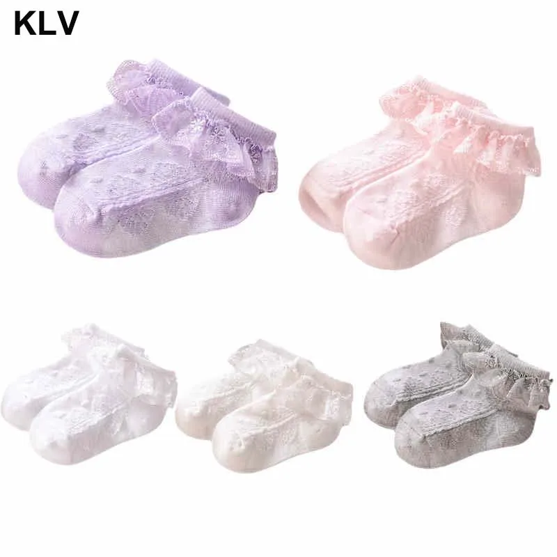 

Baby Girls Eyelet Lace Flower Ankle Short Socks Newborn Infant Toddlers Cotton