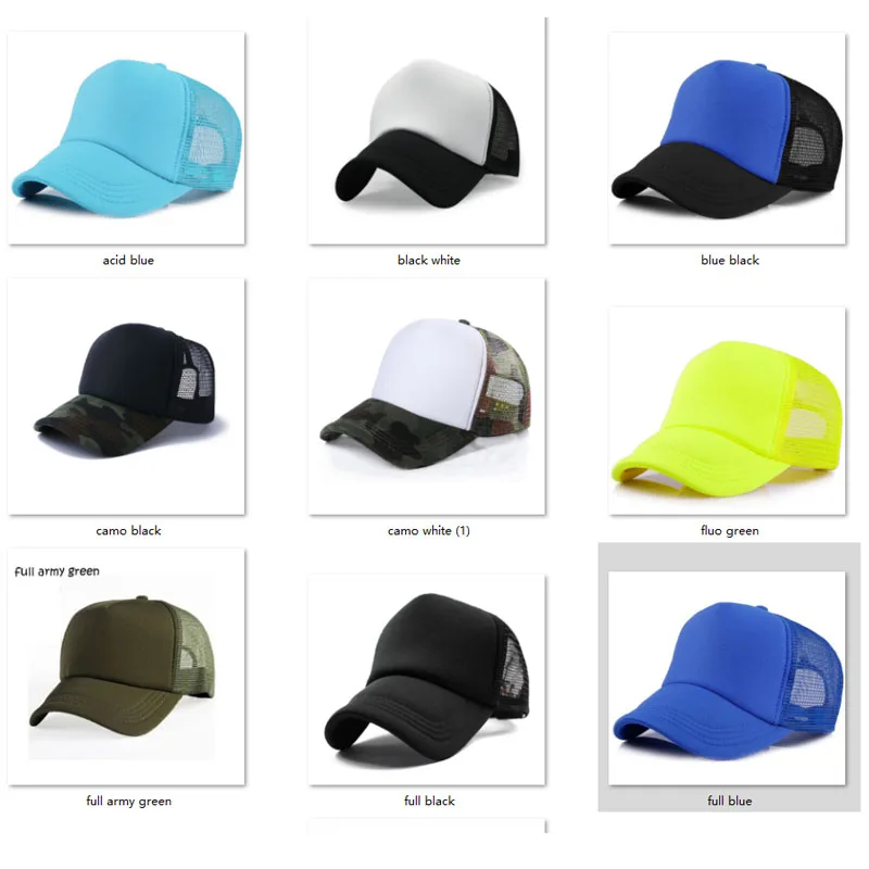 50 шт. Шляпы печать логотип клиента пользовательские летние шапки для взрослых человек изогнутый Дальнобойщик кепки для женщин Чистая бейсбольная шляпа для мужчин Snapback