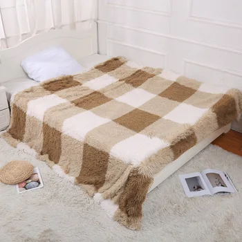 

Fashion soft berber Fleece Sofa TV Throw Blanket on Sofa / Bed / Plane winter Plaid blanket Double Layer 150*200cm
